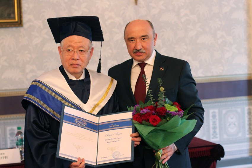 Nobel prize winner Noyori Ryoji is the Honorary Doctor of the Kazan University