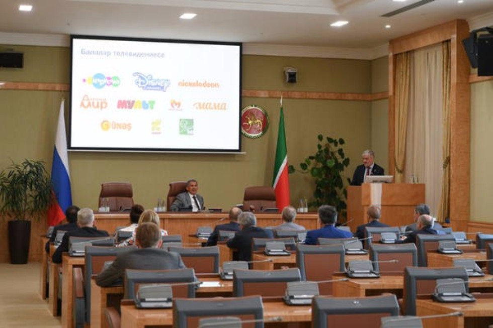 Concept of Tatar Language TV Channel for Kids Presented to President of Tatarstan ,ISPSMC, HSJMC, TV, Uen TV, President of Tatarstan, Presidential Administration of Tatarstan, Ministry of Culture of Tatarstan, Ministry of Education and Science of Tatarstan