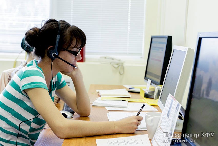 Call-center works in KFU Admission Office