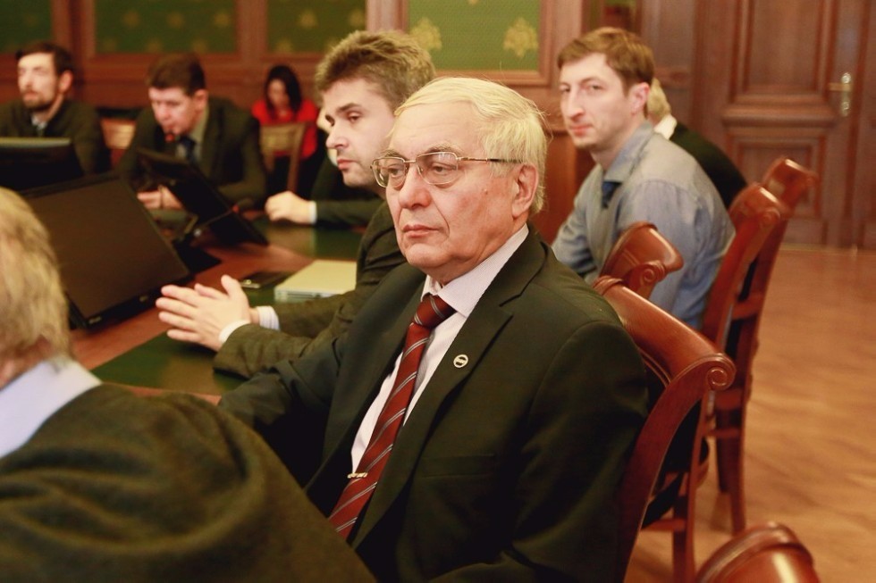 Director of the Institute of Information Transmission Problems Andrei Sobolevski Met with Rector Ilshat Gafurov ,Institute of Information Transmission Problems, IT Lyceum, Lobachevsky Lyceum, Lobachevsky Medal