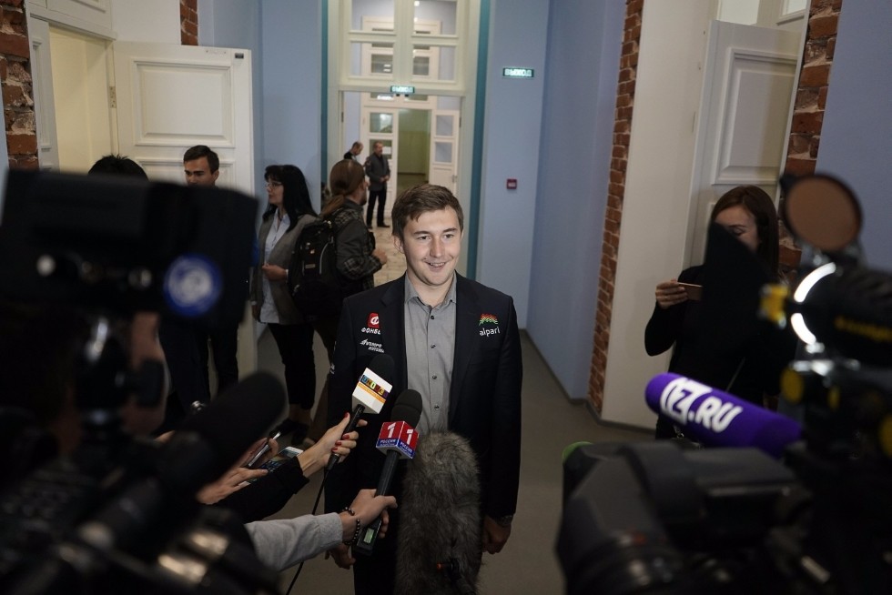 Chess Champion Sergey Karjakin Shared His Views on Tatar Cuisine and Olympic Prospects of the Sport ,Sergey Karjakin, Alisa Galliamova, Galiya Kamalova, chess, Alpari Charitable Fund, Rashid Nezhmetdinov Chess School, Tatar cuisine, Olympic Games