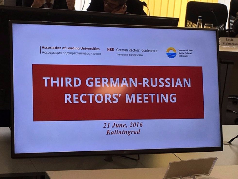 Rector Ilshat Gafurov at Russian-German Meeting of Rectors ,Baltic Federal University, Saint-Petersburg State University, German Rectors' Conference