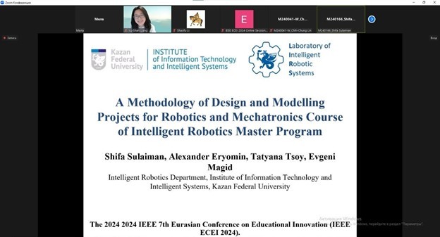 Member of Laboratory of Intelligent Robotics Systems spoke at the Euro-Asian Conference on Innovations in Education ,ITIS, LIRS, robotics