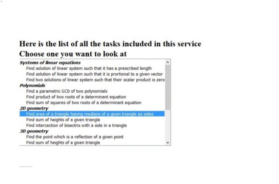 Система генерации практических заданий по курсу 'Алгебра и геометрия' Система генерации практических заданий по курсу 'Алгебра и геометрия'