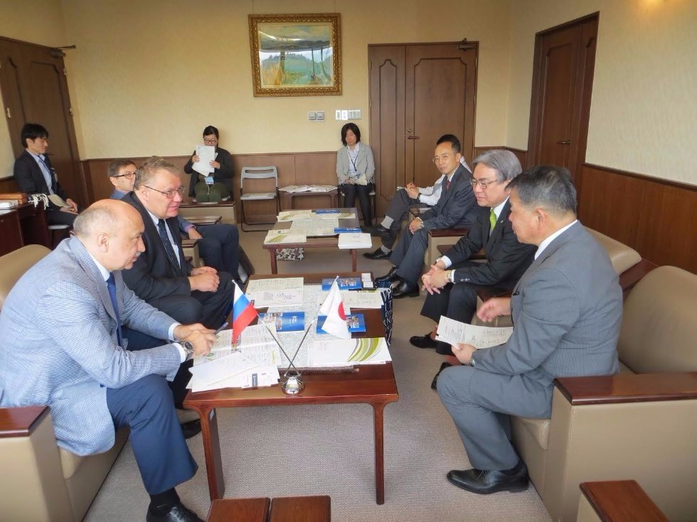 Rector Ilshat Gafurov's Meeting with President of Kanazawa University Yamazaki Koetsu