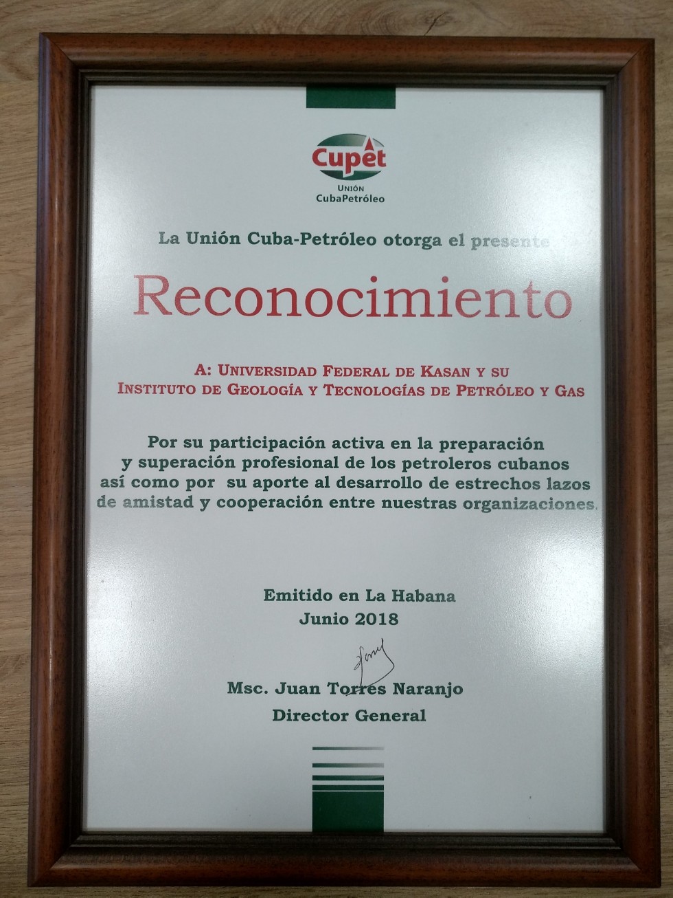 Сотрудники 'Cubapetroleo' стали магистрами Казанского федерального университета Сотрудники 'Cubapetroleo' стали магистрами Казанского федерального университета