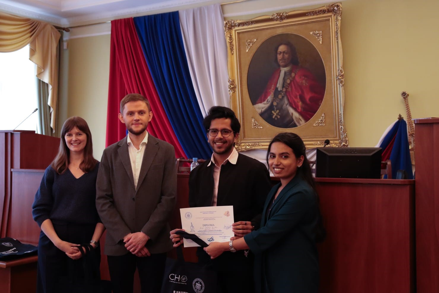 Студенты 5 курса Баиджу Суджитха Акшайа и Мотвани Харш Нареш заняли второе призовое место в 97-я Всероссийской научно-практической конференции студенческого научного общества с международным участием 'Мечниковские чтения-2024' Студенты 5 курса Баиджу Суджитха Акшайа и Мотвани Харш Нареш заняли второе призовое место в 97-я Всероссийской научно-практической конференции студенческого научного общества с международным участием 'Мечниковские чтения-2024'