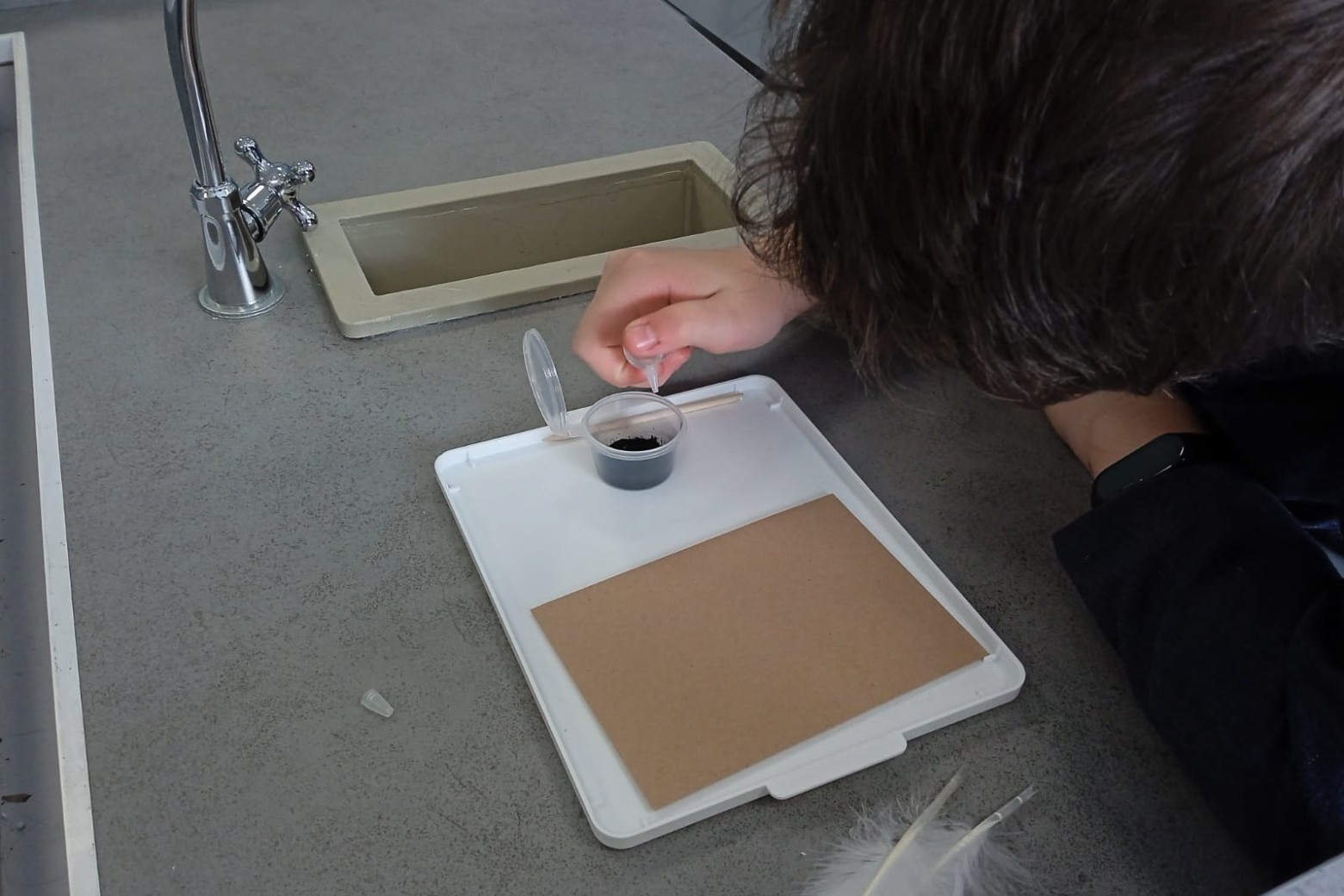 Школьники научились делать чернила и писать пером Школьники научились делать чернила и писать пером