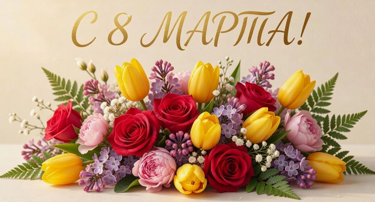 Поздравляем Вас с 8 Марта - С Международным женским днём! Поздравляем Вас с 8 Марта - С Международным женским днём!