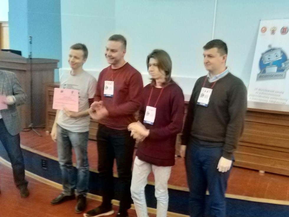 Two first prize and two second places won students of the Laboratory of intelligent robotic systems of the Higher Institute of Information Technologies and Intelligent Systems on hackathons on robotics