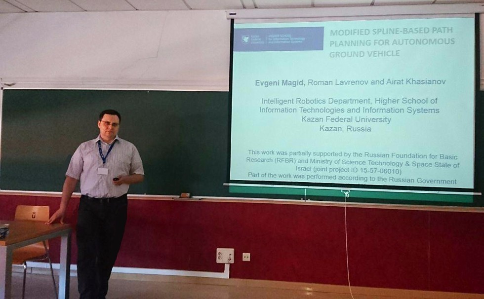 Professor Evgeni Magid presented a paper at the international conference ICINCO 2017 ,LIRS, robotics, ICINCO 2017