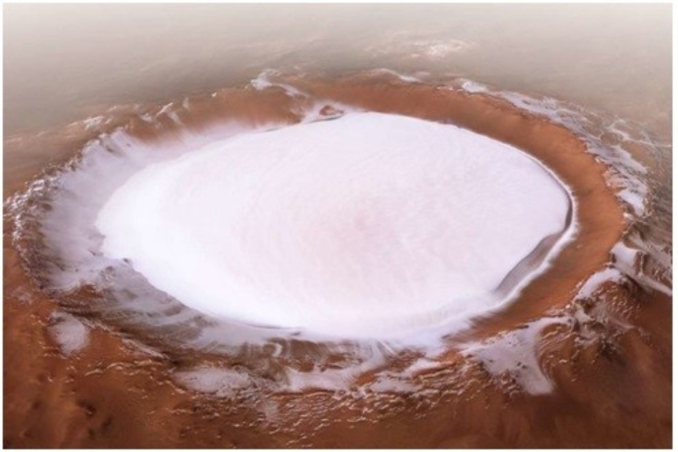 На поверхности Марса найдено замерзшее море ,Марс, исследования планеты, водяной лед