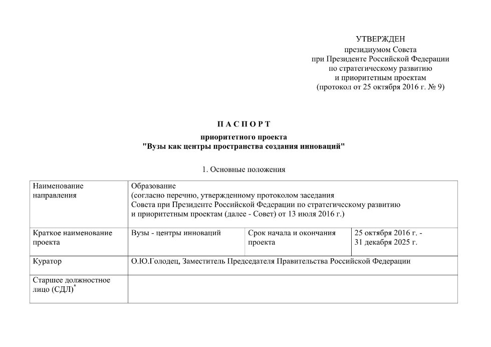 Утвердил создание. Утвержден. Утвержденный приказом паспорт проекта. Протокол Минобрнауки России. Утвержденные.