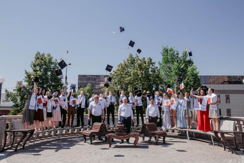 Top university graduates received diplomas ,graduation