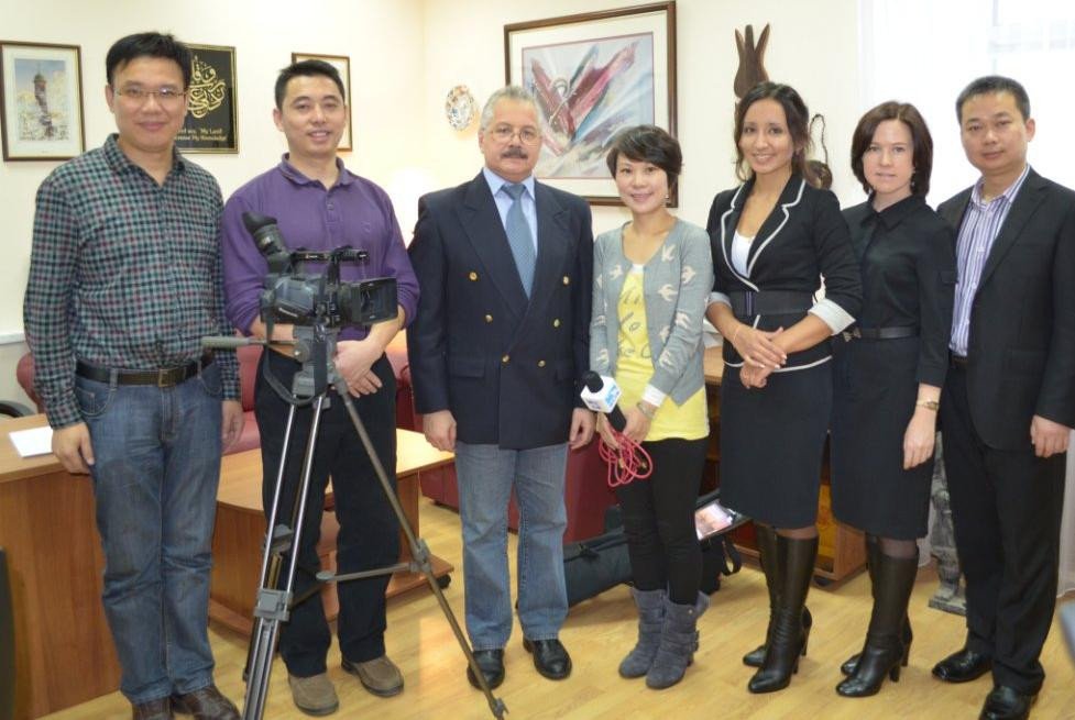 On October 17, 2012 a Camera Crew of Hubei Province (China) Visited the Institute of Oriental Studies and International Relations of KFU