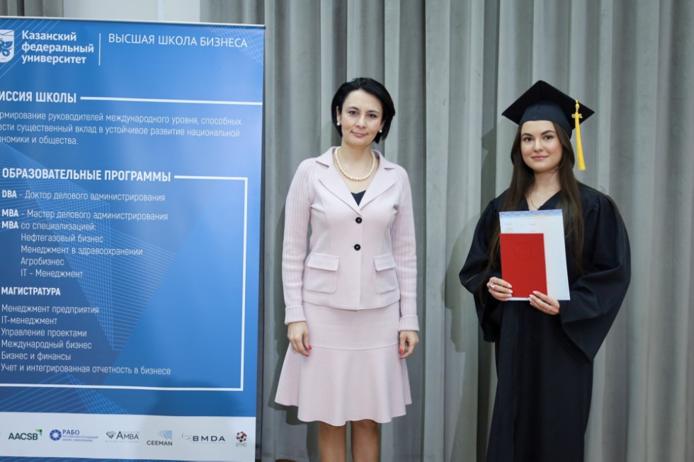 �eremony of delivering diplomas to graduates of master's programs