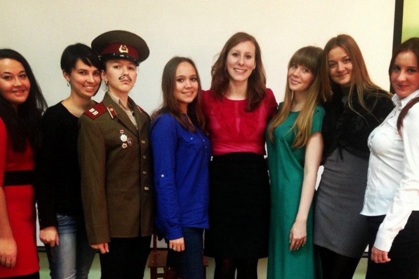 Greeting from the USA: Hope MacKenzie Johnson speaking about herself, students and professors of Yelabuga Institute of KFU