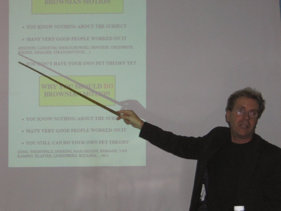 The popular science lecture of prof. P. Hanggi (2005) ,Department of Computational Physics, Hanggi, photo