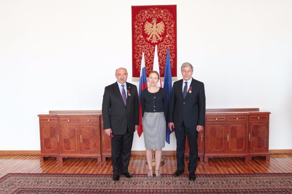 Rector Ilshat Gafurov Receives Polish Cross of Merit from Ambassador Katarzyna Pelczynska-Nalecz ,Ilshat Gafurov, Poland, international cooperation