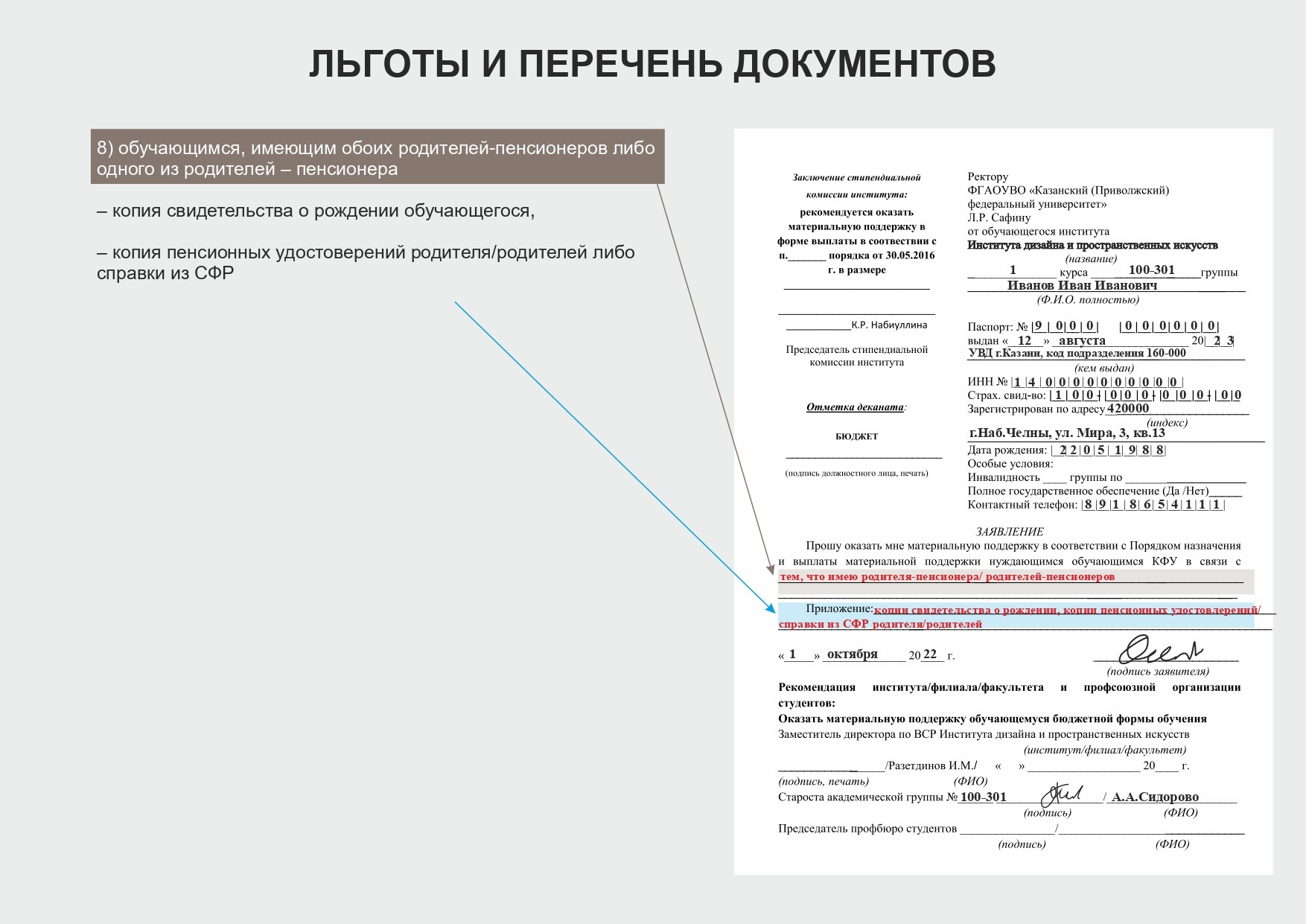 Материальная поддержка Материальная поддержка