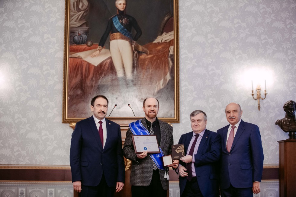 Daniel T. Wise receives Lobachevsky Medal and Prize from Kazan Federal University ,Prime Minister of Tatarstan, Lobachevsky Medal and Prize, IMM