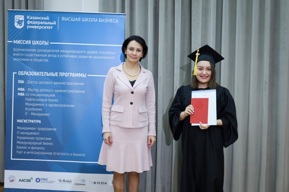 eremony of delivering diplomas to graduates of master's programs