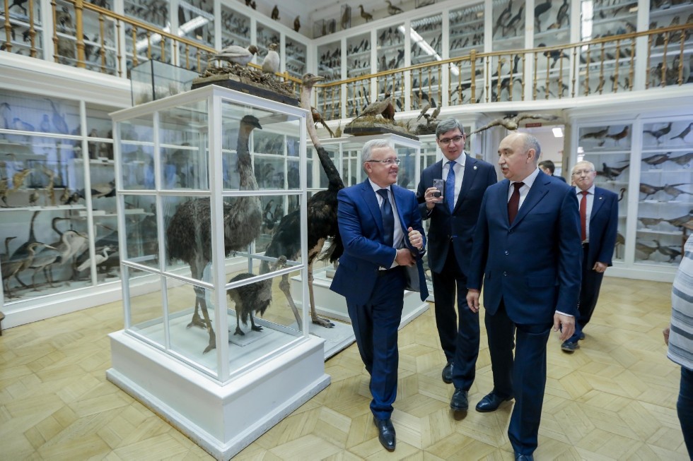 Winter Universiade 2019 torch relay event at Kazan University campus visited by Governor of Krasnoyarsk Krai Alexander Uss