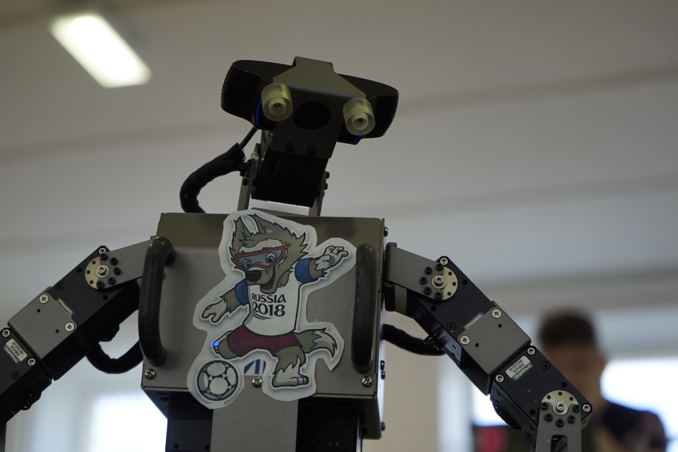 Robot football match held between two Kazan University teams to celebrate FIFA World Cup