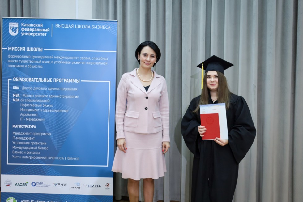 eremony of delivering diplomas to graduates of master's programs