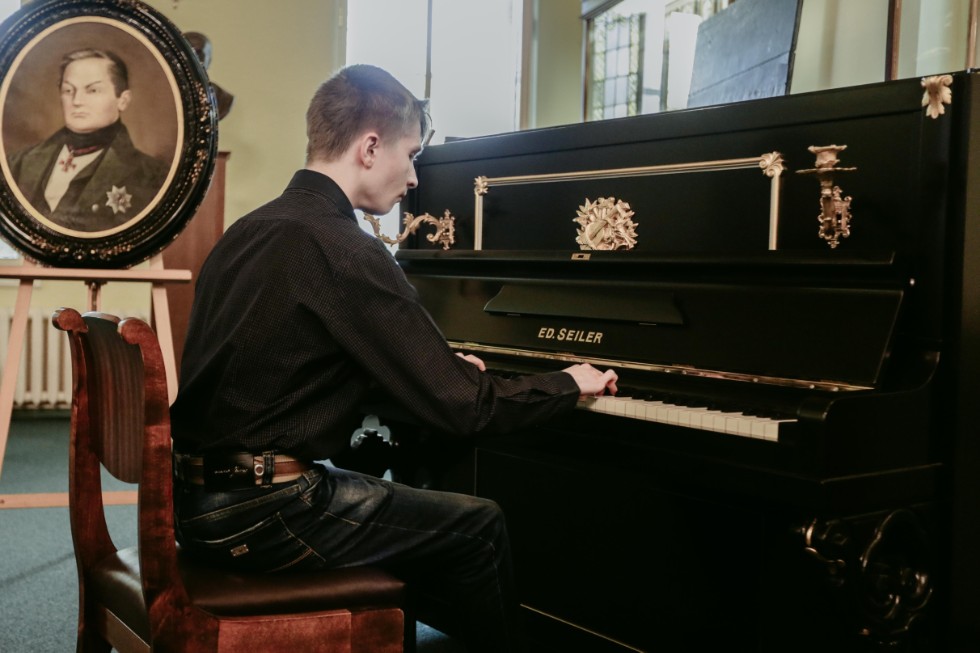 Piano donated to the University's History Museum by Rector Ilshat Gafurov