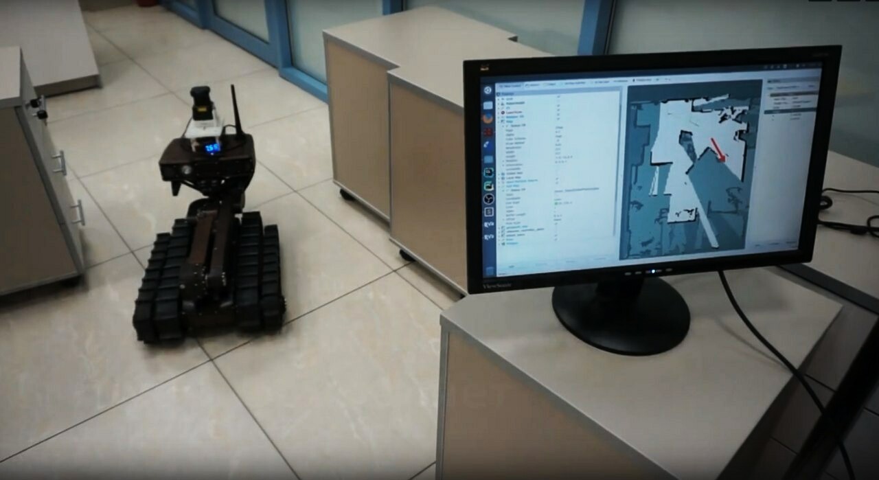 The robot builds a map - a new applied development of the Laboratory of Intelligent Robotic Systems team ,LIRS, ITIS, Robotics, Servosila, map