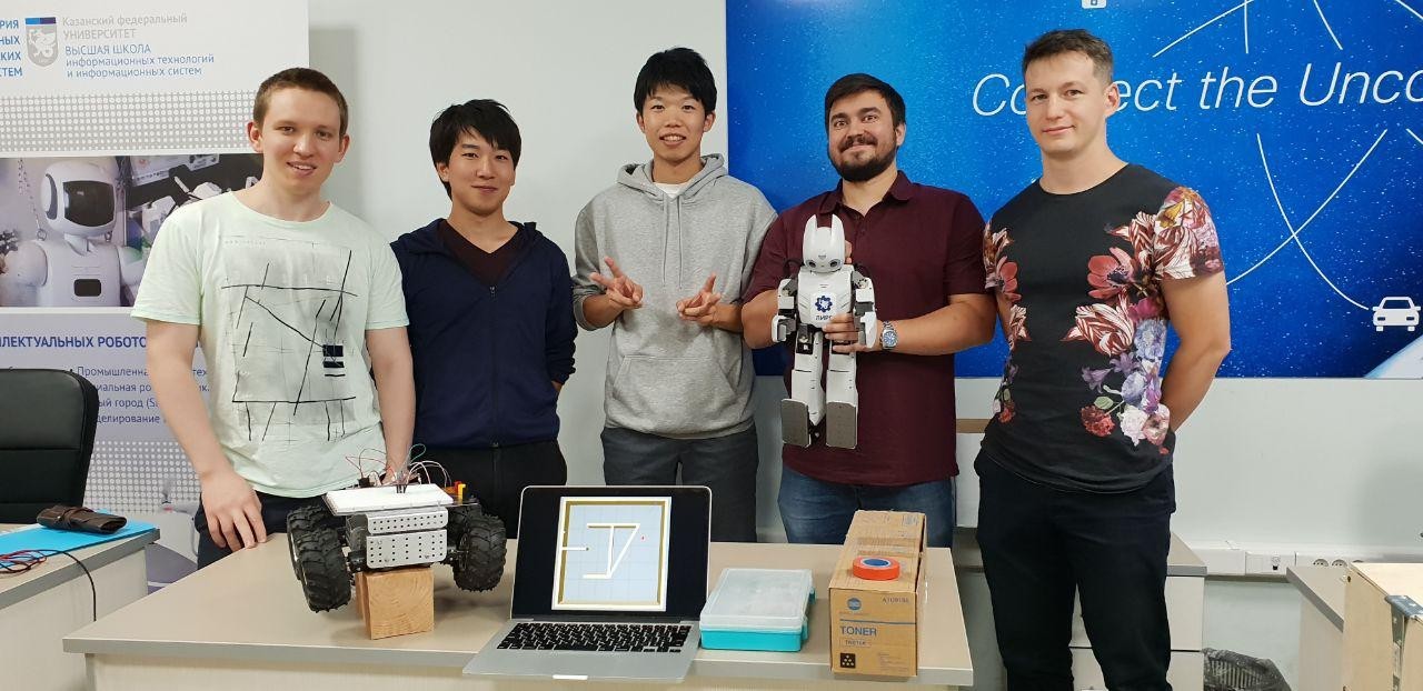 Results of the internship of students from Japan in LIRS ,Japan, LIRS, Laboratory of Intelligent Robotic Systems, internship, student exchange, robots, robotics
