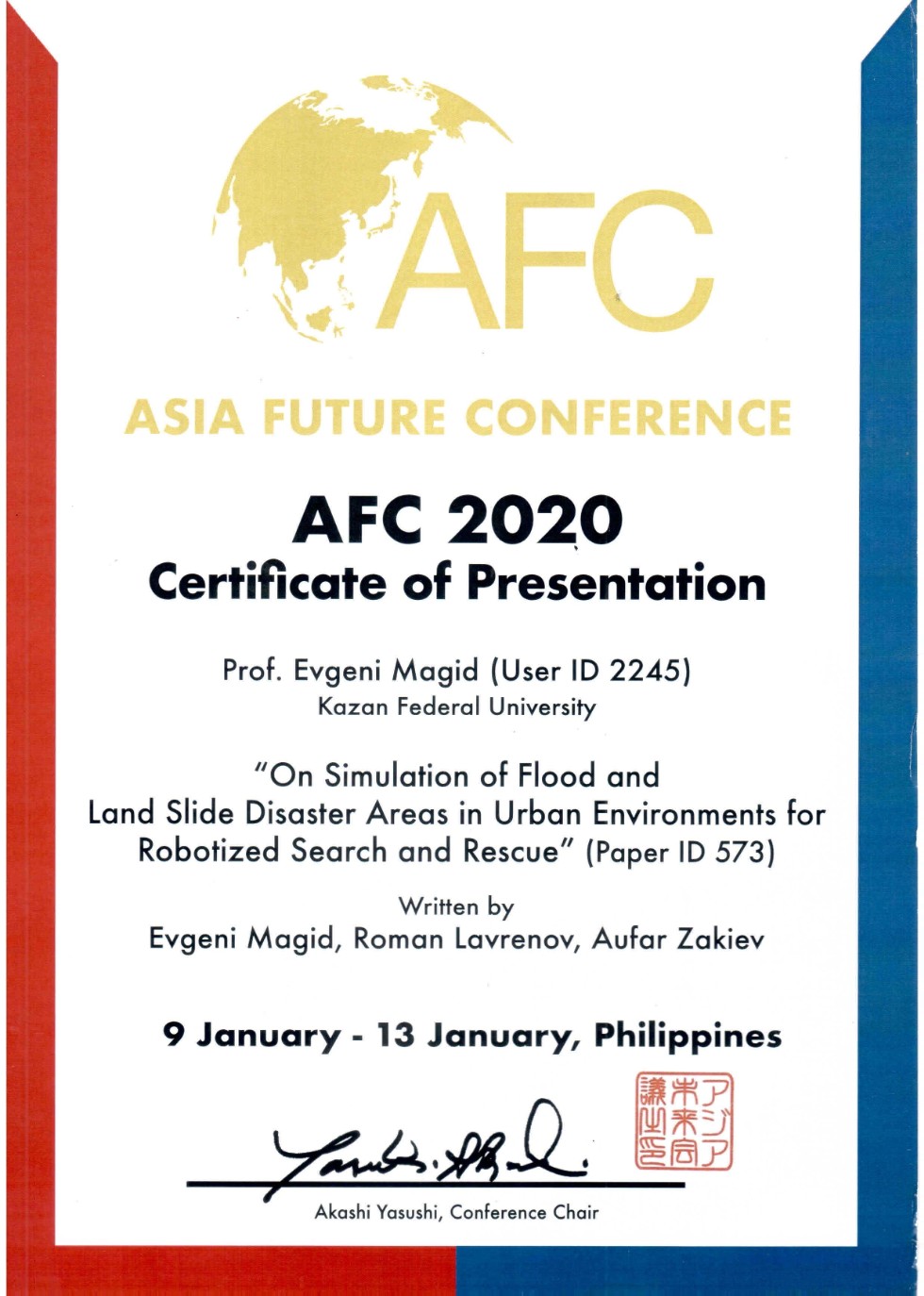           V   Asia Future Conference