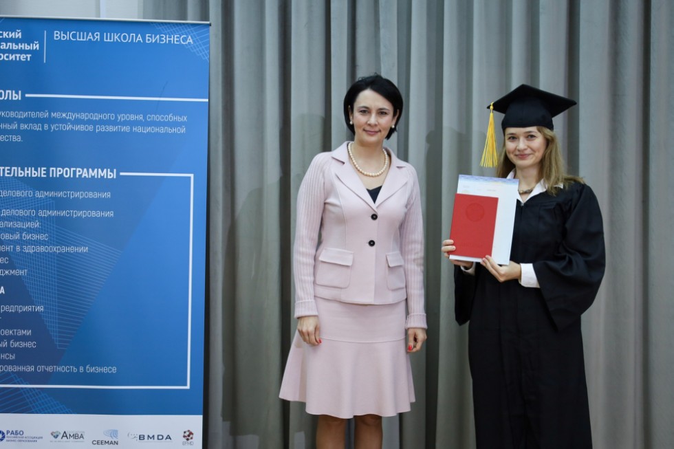 eremony of delivering diplomas to graduates of master's programs