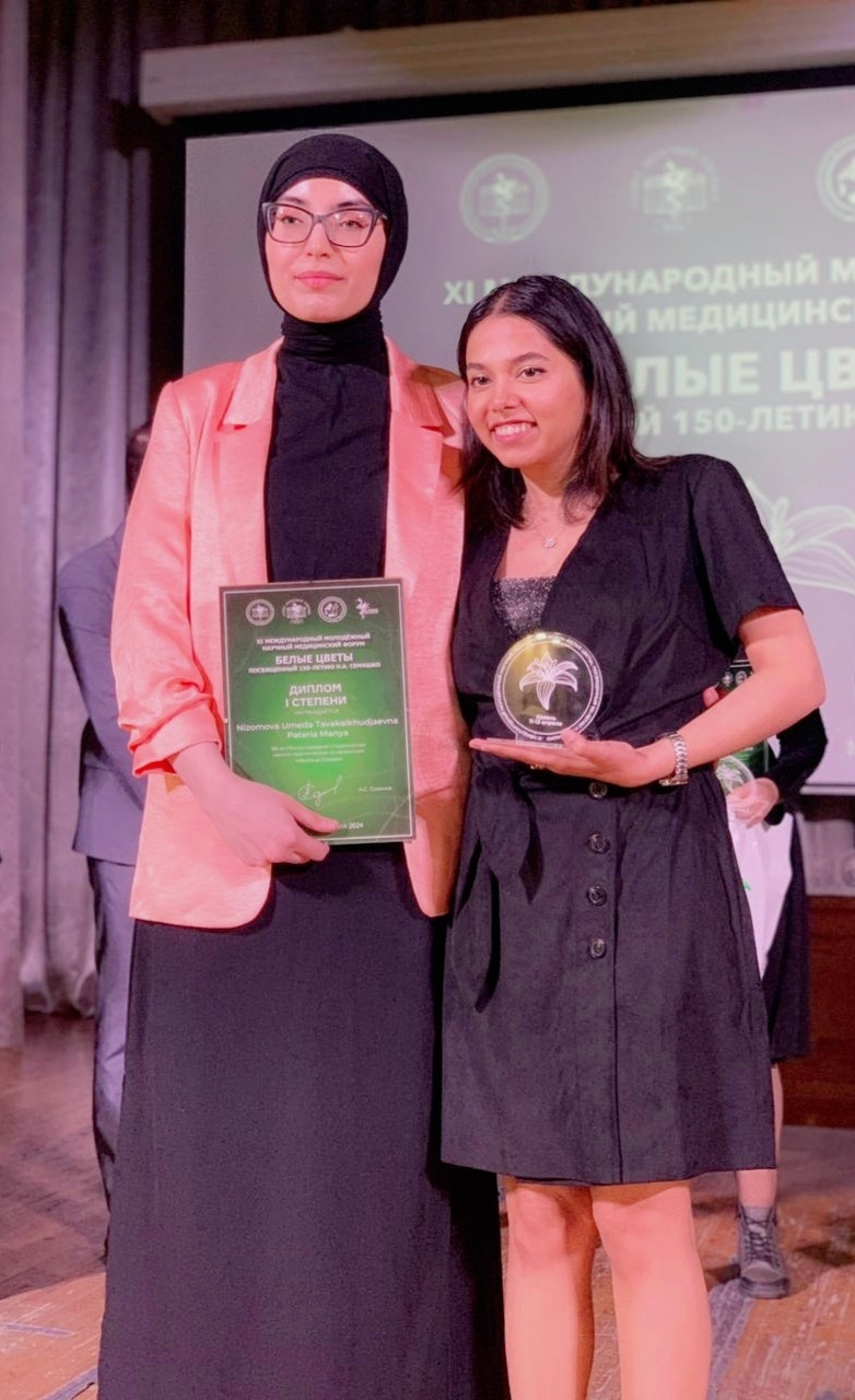 Студенты программы General Medicine Низомова Умеда и Патериа Манйа стали победителями двух научно-практических конференций вузов России Студенты программы General Medicine Низомова Умеда и Патериа Манйа стали победителями двух научно-практических конференций вузов России