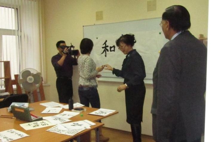 On October 17, 2012 a Camera Crew of Hubei Province (China) Visited the Institute of Oriental Studies and International Relations of KFU