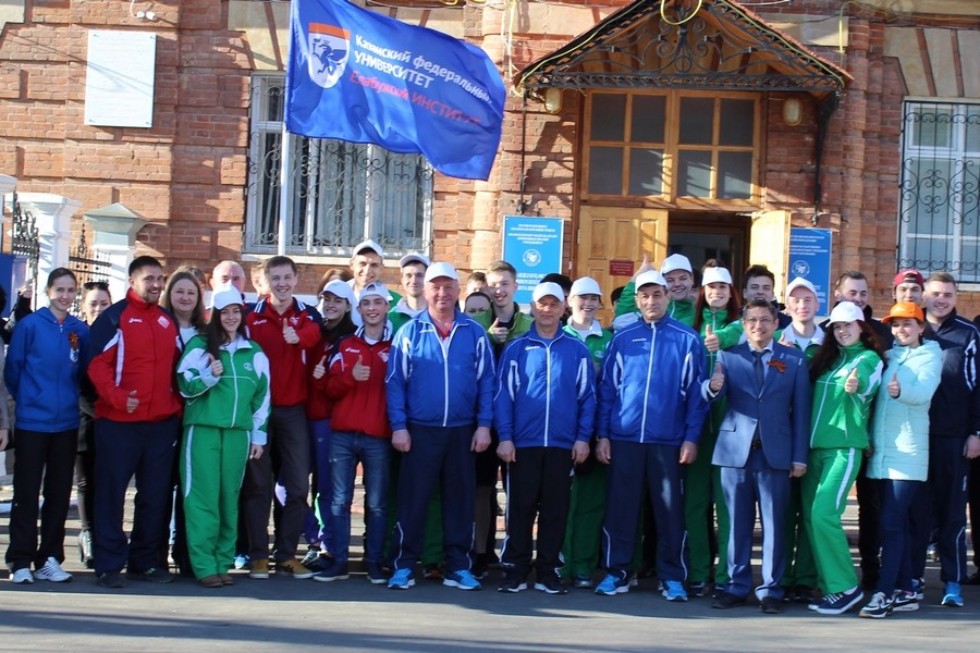 Students of the Elabuga Institute of KFU take part in the International Run dedicated to the Victory Day