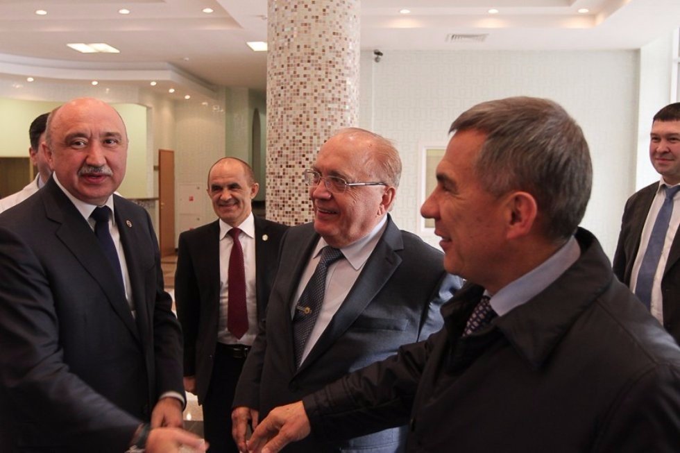 President of Tatarstan Rustam Minnikhanov and Rector Ilshat Gafurov at Moscow State University