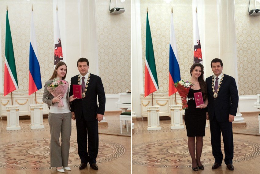 Вручение именных стипендий мэра города Казани (25.01.2012)