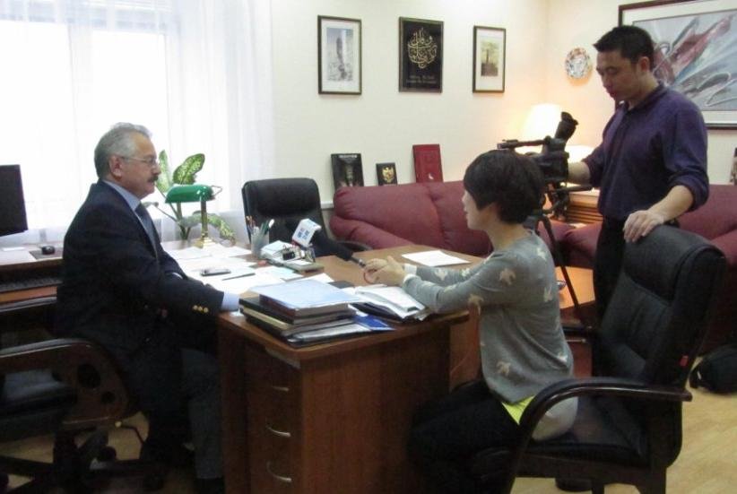 On October 17, 2012 a Camera Crew of Hubei Province (China) Visited the Institute of Oriental Studies and International Relations of KFU