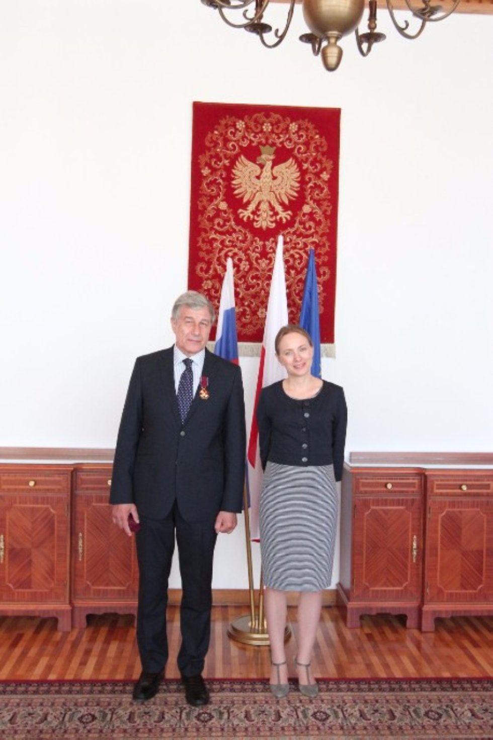 Rector Ilshat Gafurov Receives Polish Cross of Merit from Ambassador Katarzyna Pelczynska-Nalecz