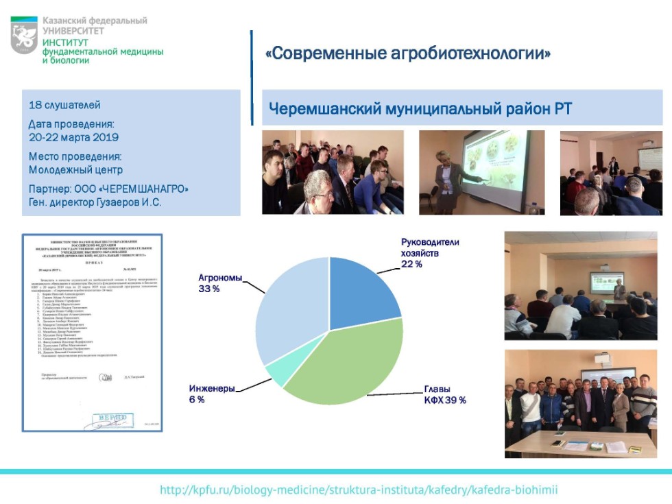 Программа повышения квалификации 'Современные агробиотехнологии' Программа повышения квалификации 'Современные агробиотехнологии'
