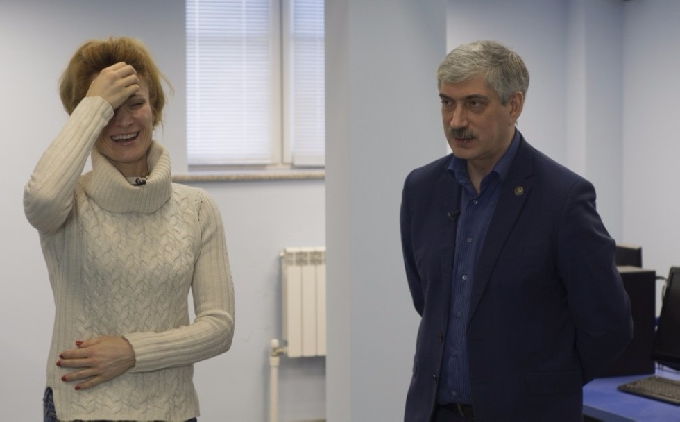 Мария Киселева дала пресс-конференцию в Высшей школе журналистики КФУ Мария Киселева дала пресс-конференцию в Высшей школе журналистики КФУ