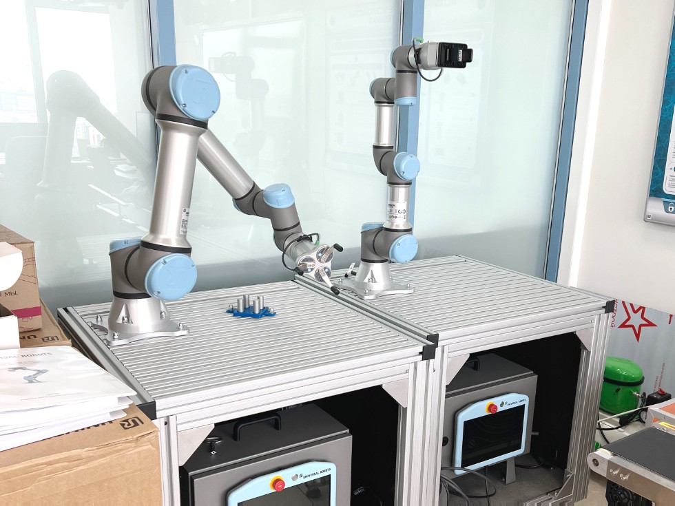 Two new industrial collaborative robots from Universal Robotics arrived at the Laboratory of Intelligent Robotic Systems ,robot, robotics, cobot, manipulator, LIRS, ITIS