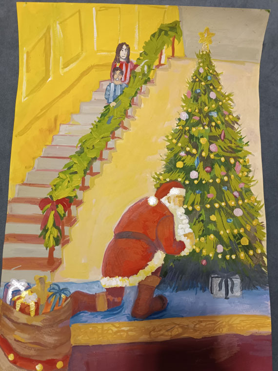 Валиуллина-Азалия-12л Итоги конкурса новогоднего рисунка 'Зимняя сказка'