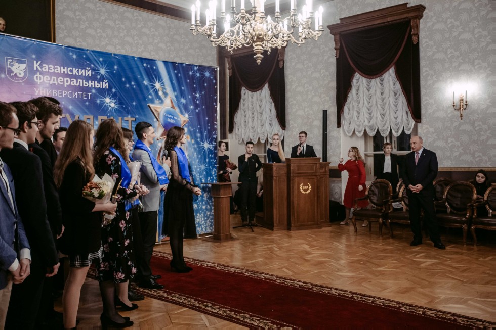 Rector Ilshat Gafurov congratulated the winners of Kazan University Student of the Year 2019 Awards
