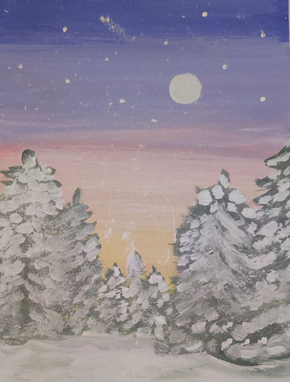 Фаттахова-Амира-7л Итоги конкурса новогоднего рисунка 'Зимняя сказка'