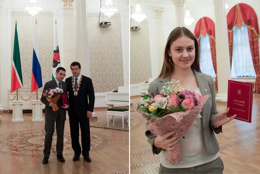 Вручение именных стипендий мэра города Казани (25.01.2012)