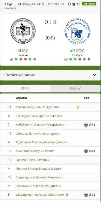 Футбольная команда Елабужского института завоевала 2 место в Студенческой лиге РТ Футбольная команда Елабужского института завоевала 2 место в Студенческой лиге РТ