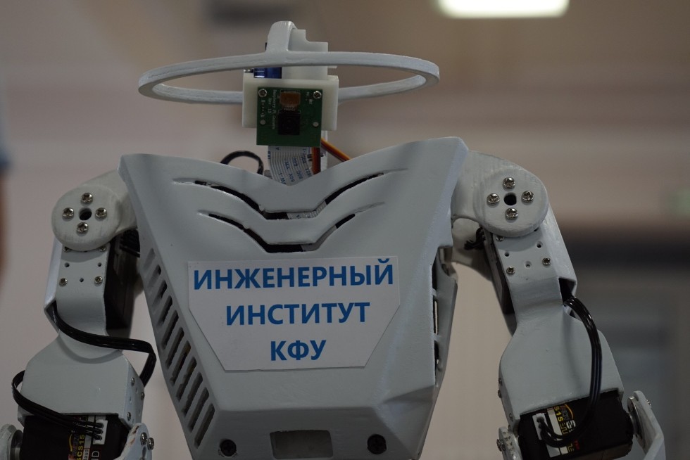 Robot football match held between two Kazan University teams to celebrate FIFA World Cup ,HSITIS, IE, robotics, footbal, FIFA World Cup